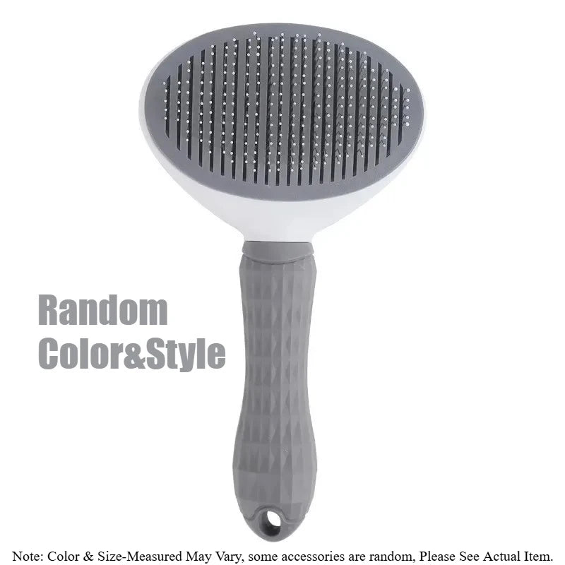 Self-Cleaning Pet Grooming Brush, Grooming Tool for Dogs & Cats, Gentle Hair Removal Comb for Pets