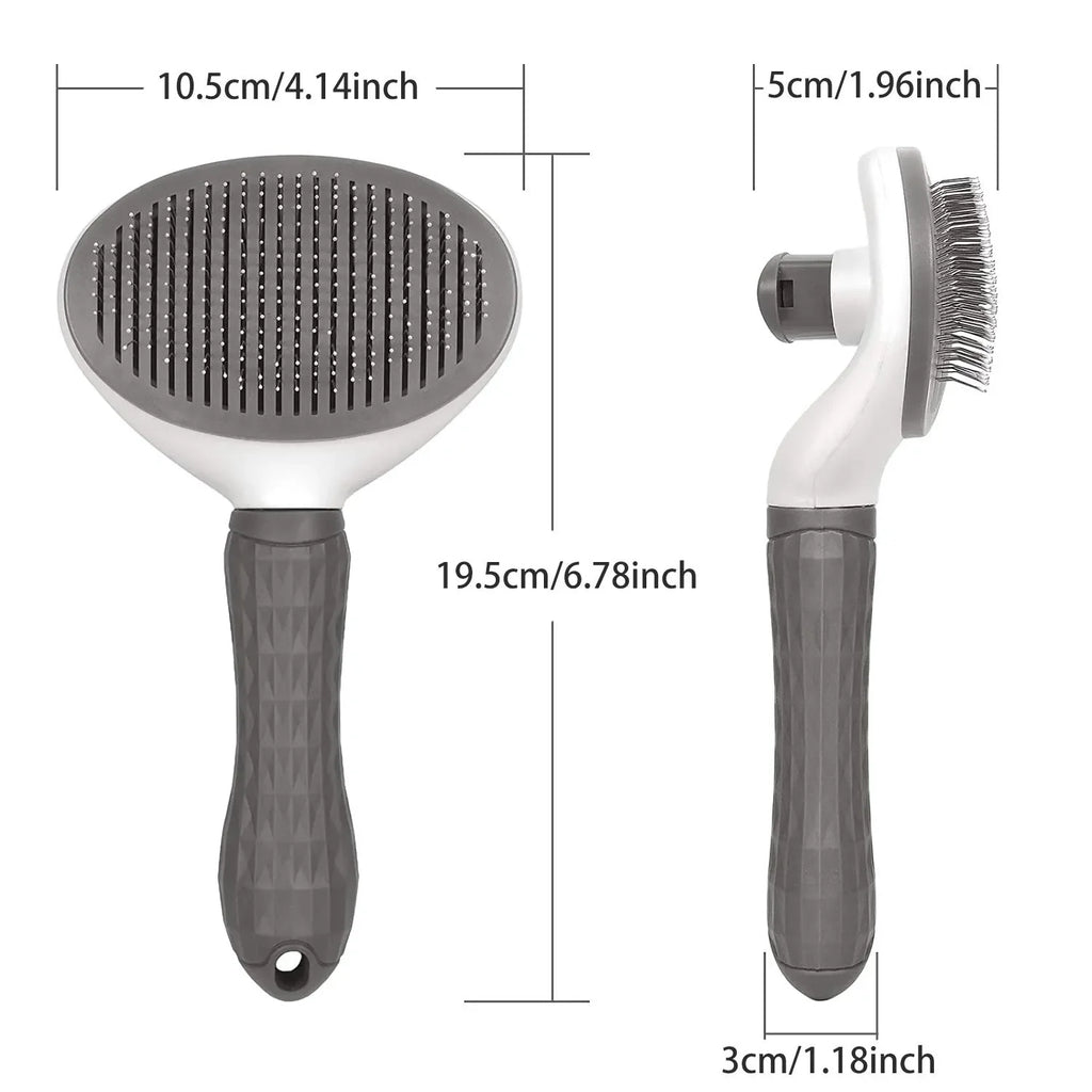 Self-Cleaning Pet Grooming Brush, Grooming Tool for Dogs & Cats, Gentle Hair Removal Comb for Pets