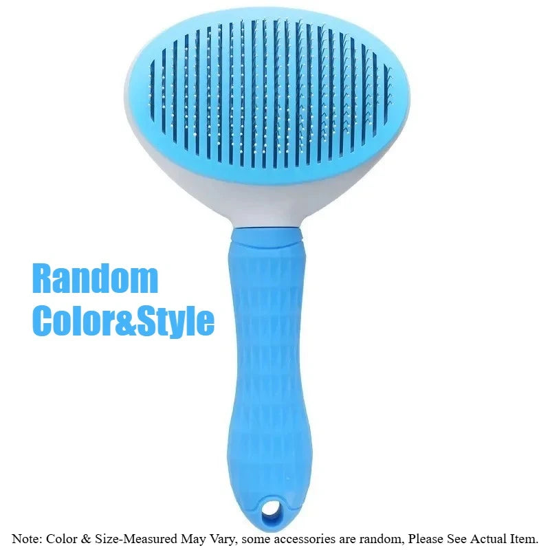 Self-Cleaning Pet Grooming Brush, Grooming Tool for Dogs & Cats, Gentle Hair Removal Comb for Pets