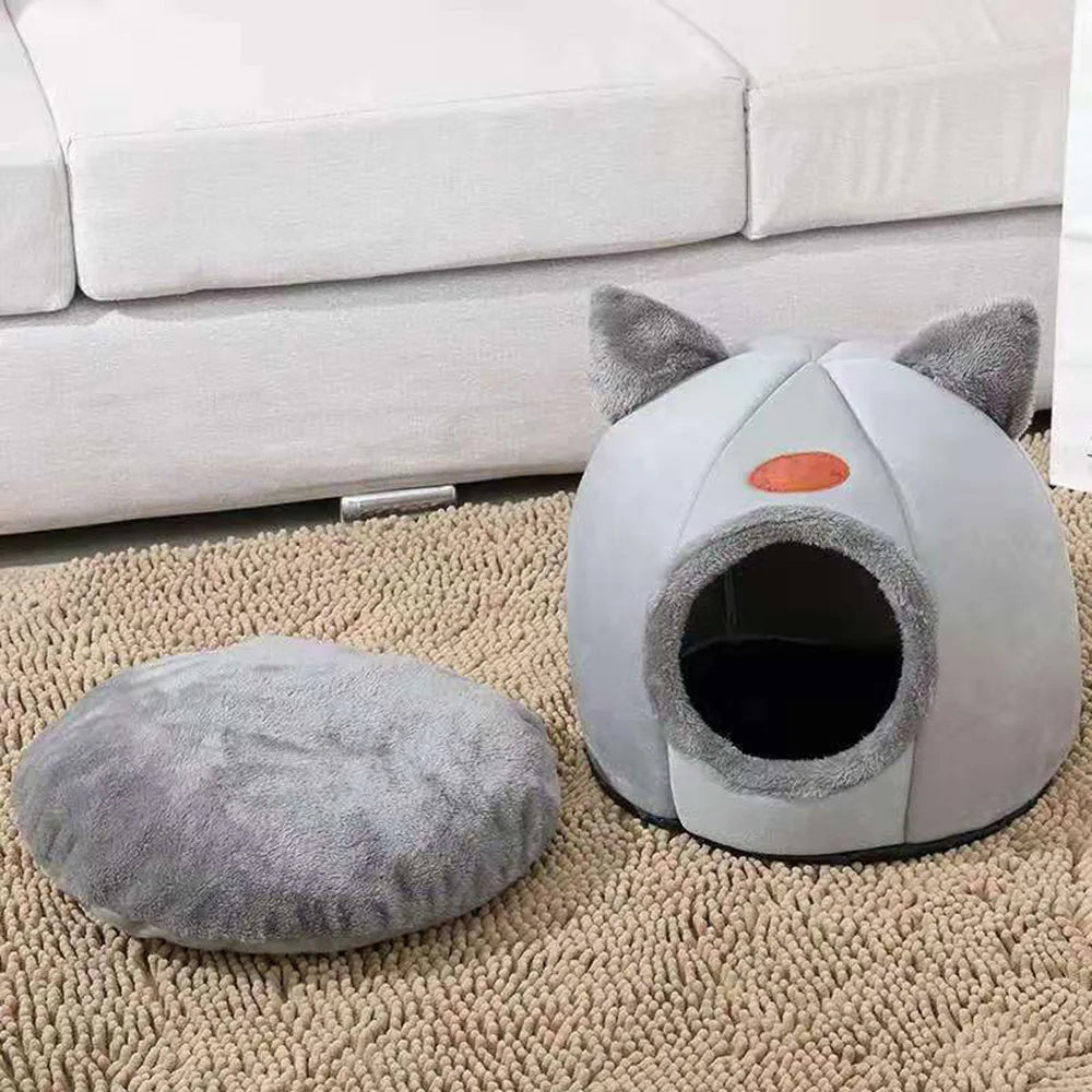 Cueva Cama para Gatos - Cálida de Invierno Aislante