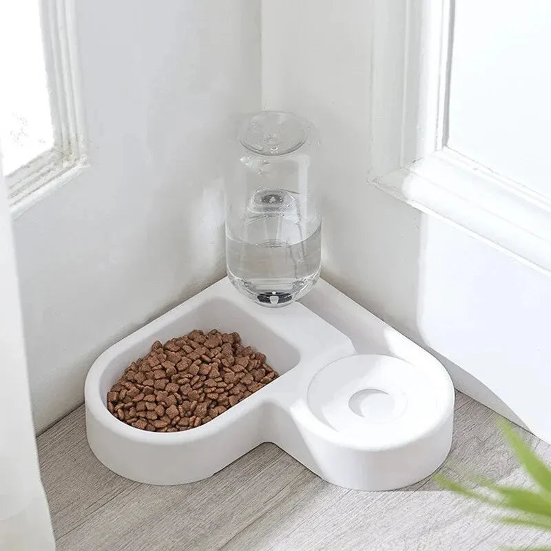 Bebedero automático Love Pet Bowl, resistente a la humedad, bebedero para gatos y perros, doble uso, multifuncional, para beber y comer.