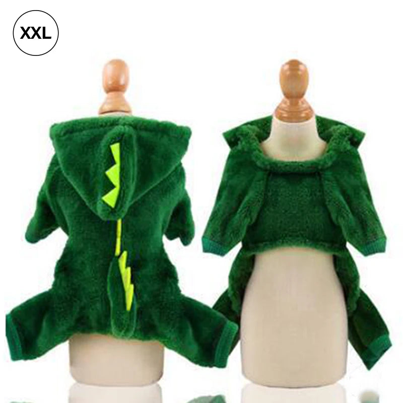 Disfraz de Dinosaurio para Perros y Gatos - Abrigo de Invierno