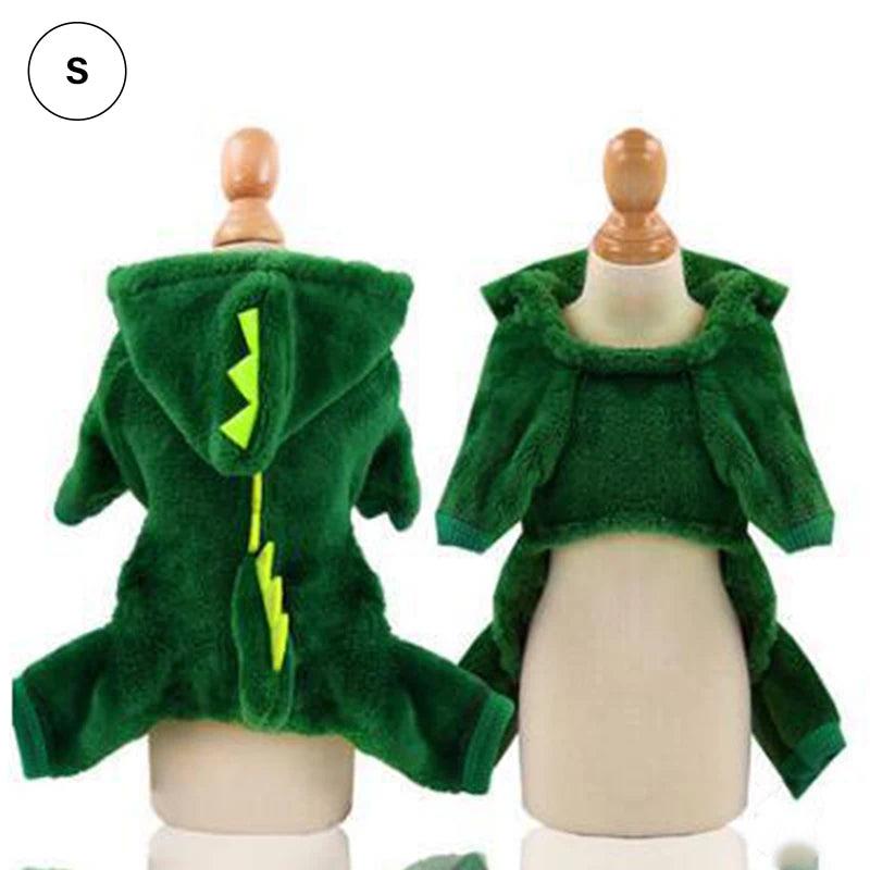 Disfraz de Dinosaurio para Perros y Gatos - Abrigo de Invierno