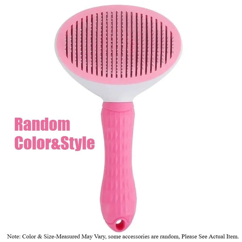 Self-Cleaning Pet Grooming Brush, Grooming Tool for Dogs & Cats, Gentle Hair Removal Comb for Pets